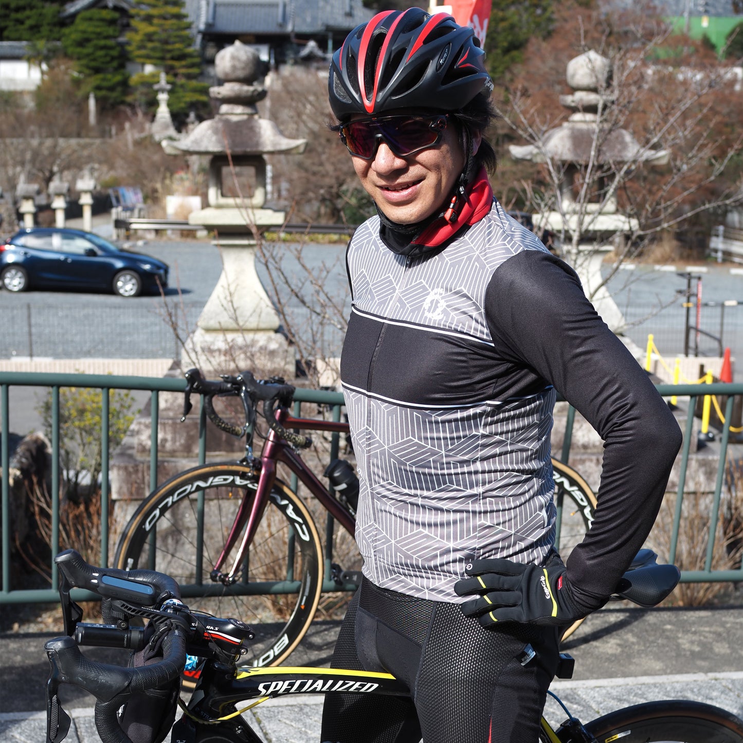長袖サーモジャージ ユニセックス 源氏香 スス